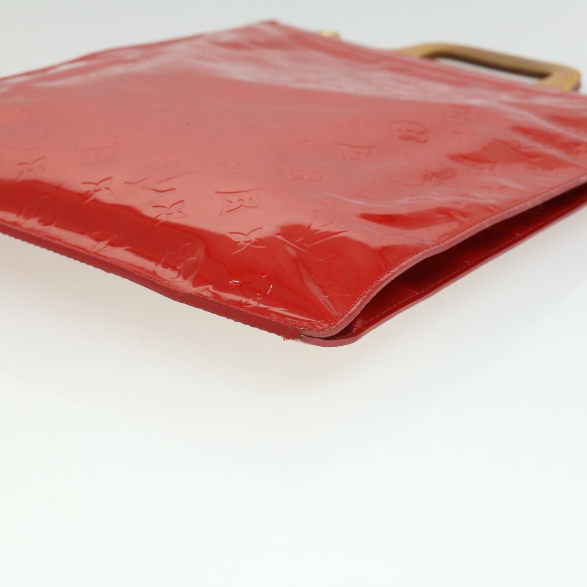 LOUIS VUITTON Vernis Stanton Tote Bag Red M91078 LV ki2309