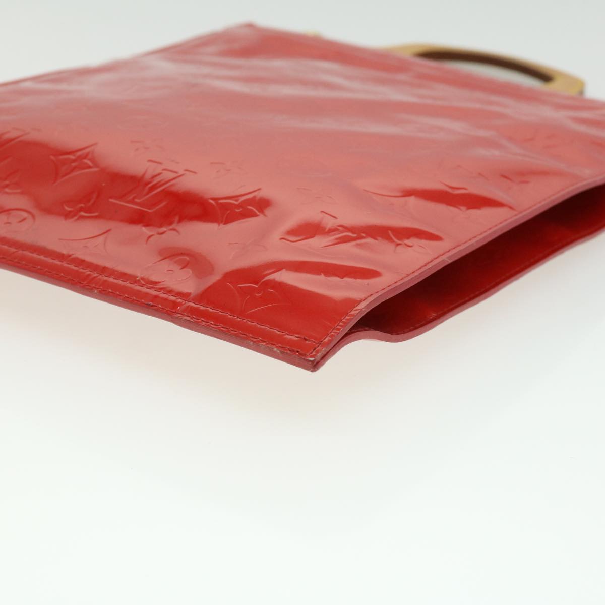 LOUIS VUITTON Vernis Stanton Tote Bag Red M91078 LV ki2309