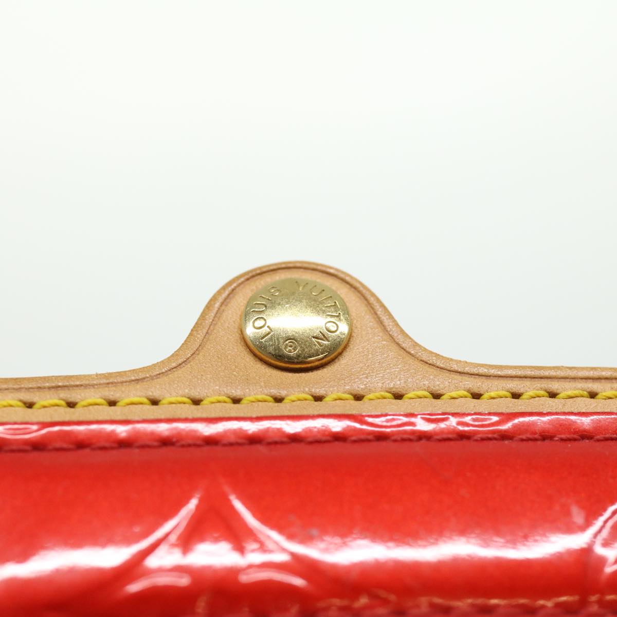 LOUIS VUITTON Vernis Stanton Tote Bag Red M91078 LV ki2309