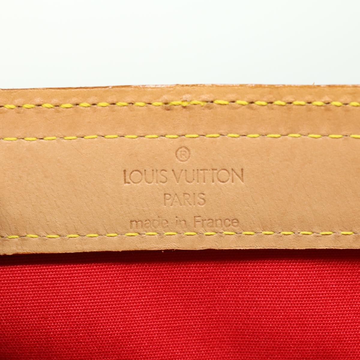 LOUIS VUITTON Vernis Stanton Tote Bag Red M91078 LV ki2309