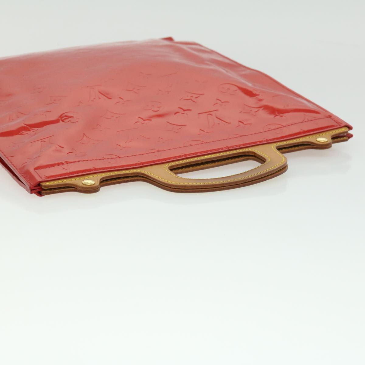 LOUIS VUITTON Vernis Stanton Tote Bag Red M91078 LV ki2309