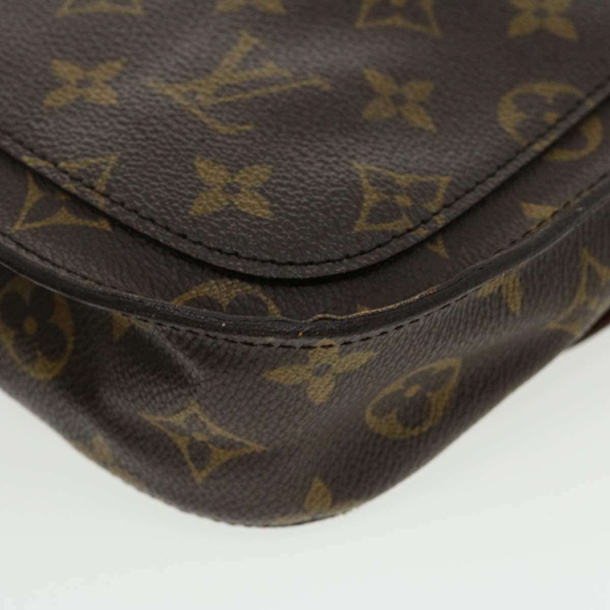 LOUIS VUITTON Monogram Saint Cloud MM Shoulder Bag M51243 LV ki2332