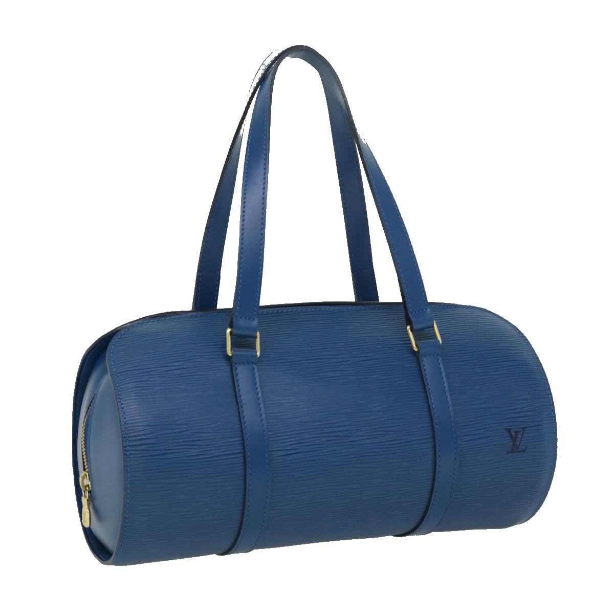 LOUIS VUITTON Epi Soufflot Hand Bag Blue M52225 LV ki2434