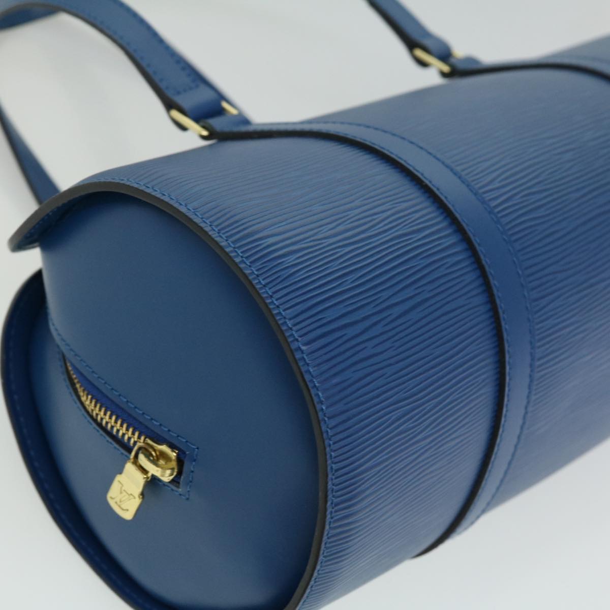 LOUIS VUITTON Epi Soufflot Hand Bag Blue M52225 LV ki2434