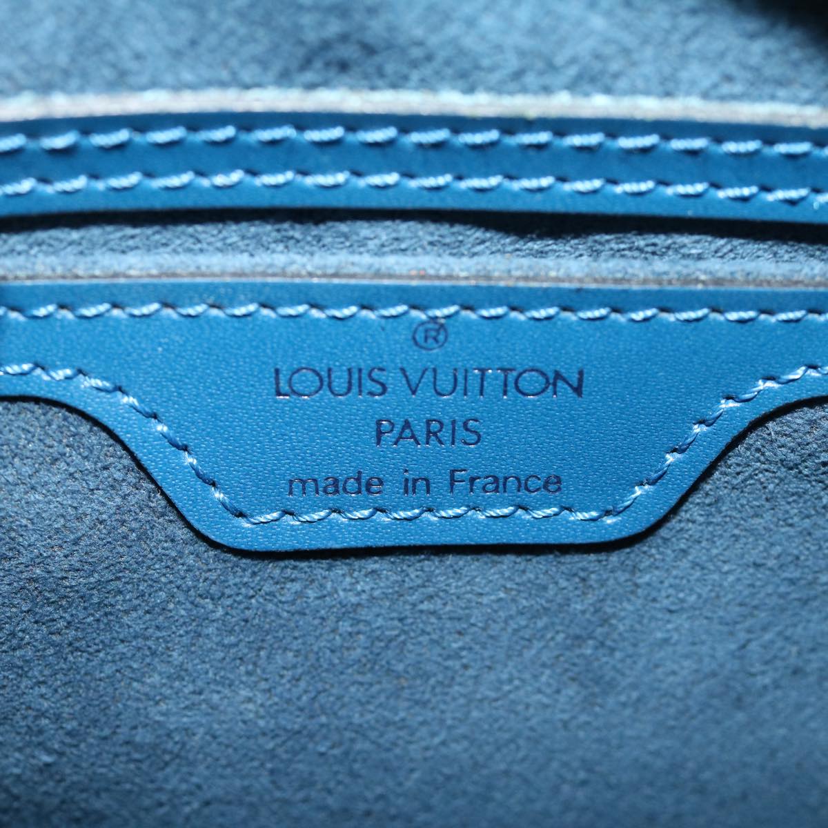 LOUIS VUITTON Epi Soufflot Hand Bag Blue M52225 LV ki2434