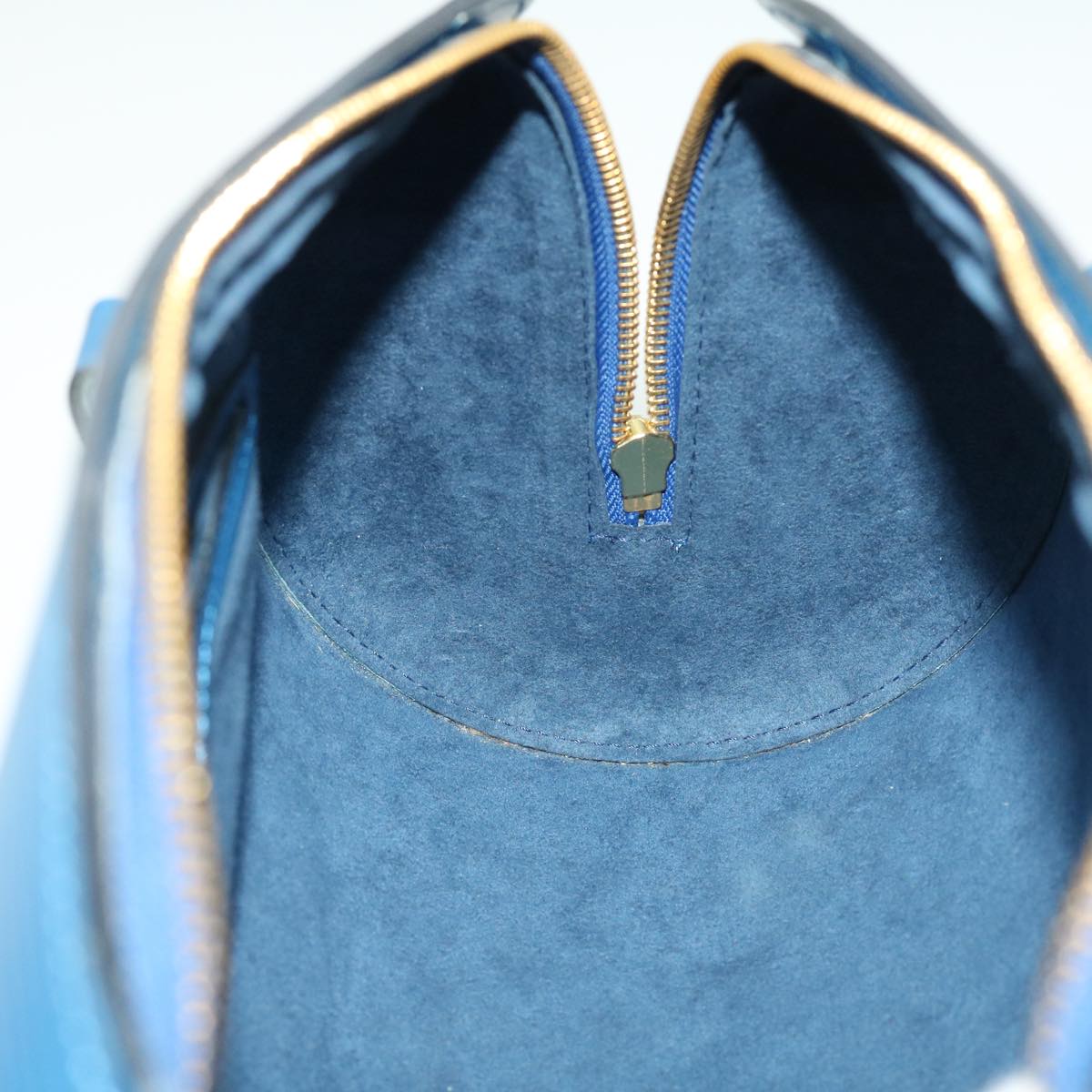 LOUIS VUITTON Epi Soufflot Hand Bag Blue M52225 LV ki2434
