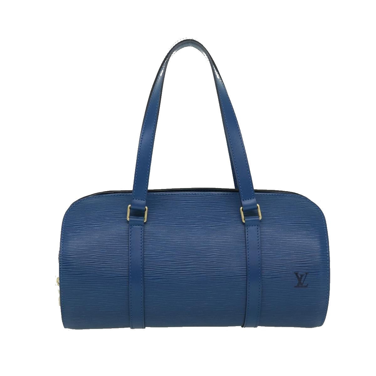 LOUIS VUITTON Epi Soufflot Hand Bag Blue M52225 LV ki2434