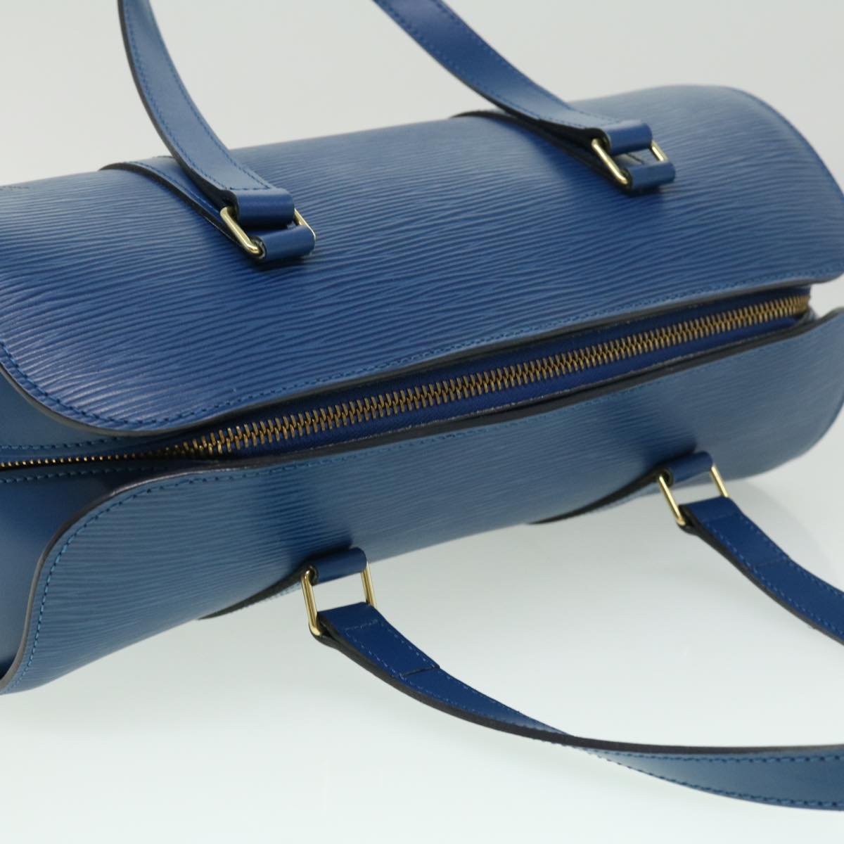 LOUIS VUITTON Epi Soufflot Hand Bag Blue M52225 LV ki2434