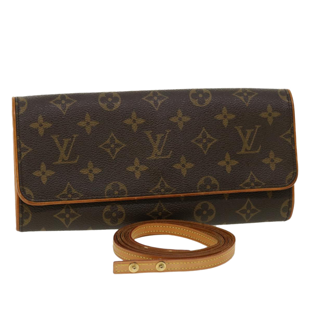 LOUIS VUITTON Monogram Pochette Twin GM Shoulder Bag M51852 LV ki2476