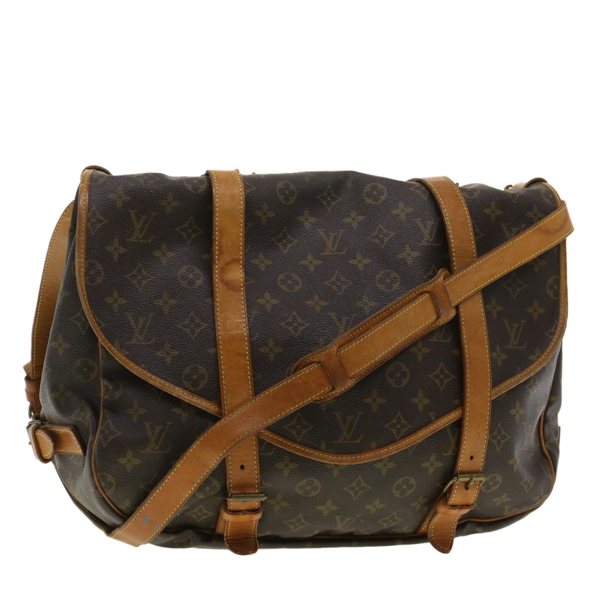 LOUIS VUITTON Monogram Saumur 43 Shoulder Bag M42252 LV ki2506