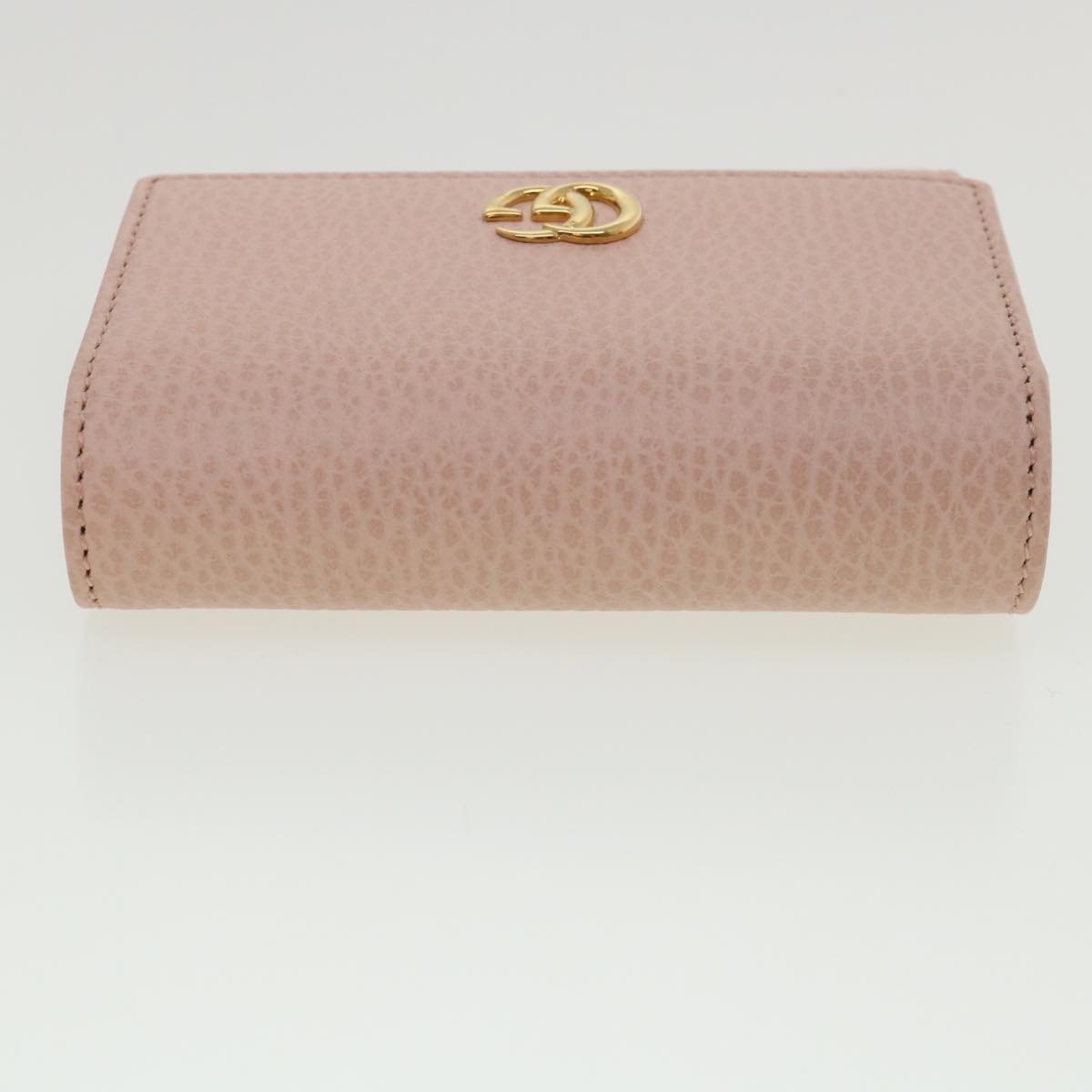 Luxury Gucci GG Marmont Wallet Leather Pink 546584 Auth ki2633