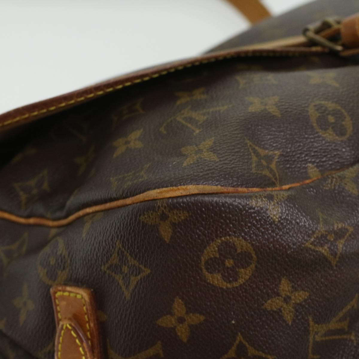 LOUIS VUITTON Monogram Saumur 35 Shoulder Bag M42254 LV ki2657