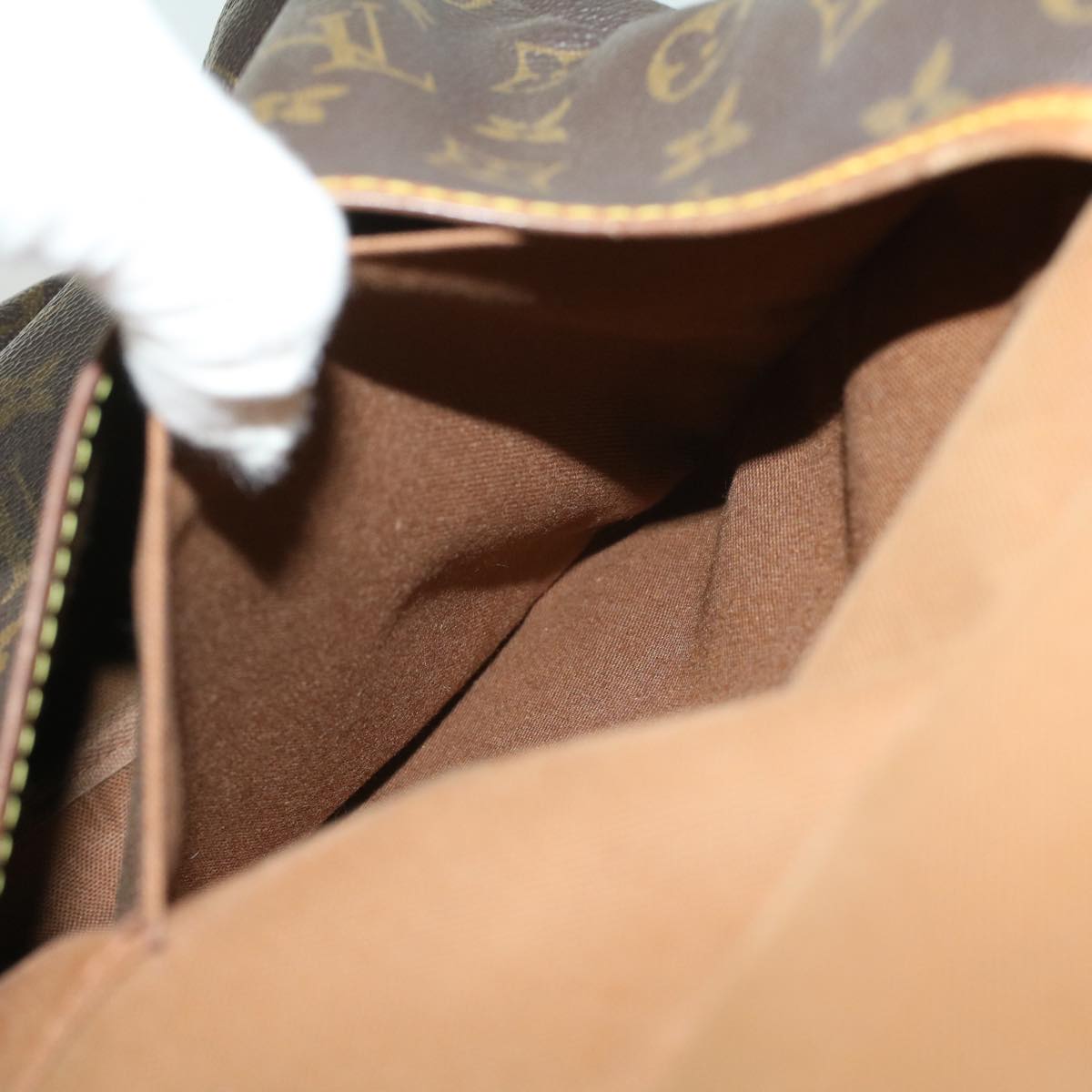 LOUIS VUITTON Monogram Saumur 35 Shoulder Bag M42254 LV ki2657