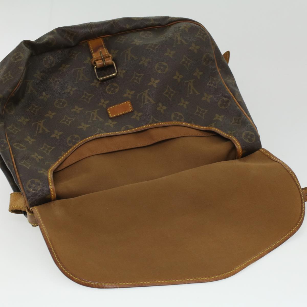 LOUIS VUITTON Monogram Saumur 35 Shoulder Bag M42254 LV ki2657
