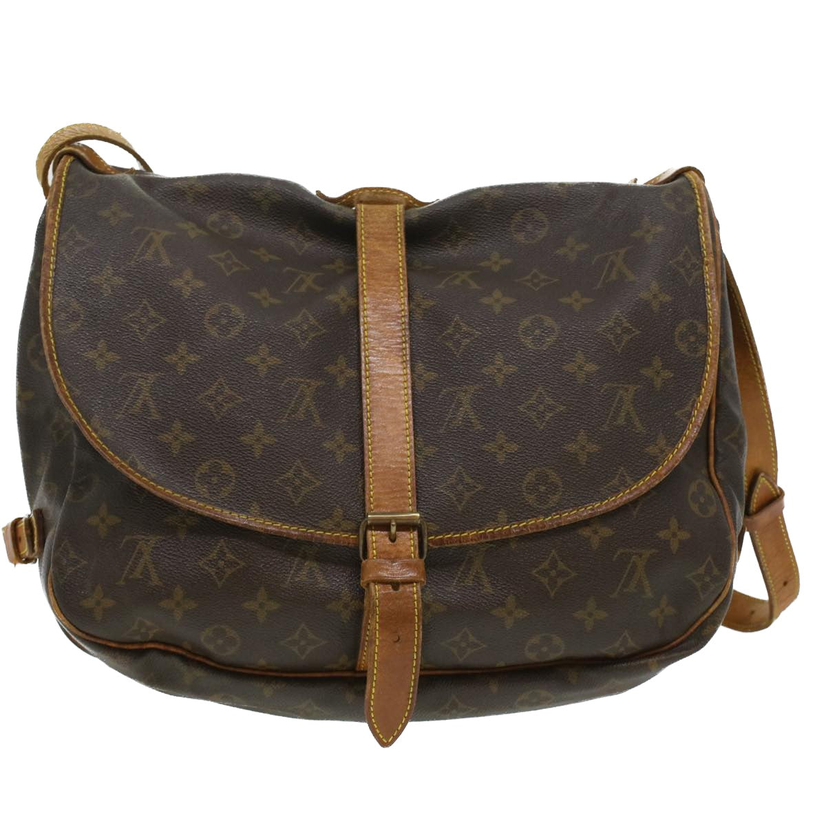 LOUIS VUITTON Monogram Saumur 35 Shoulder Bag M42254 LV ki2657
