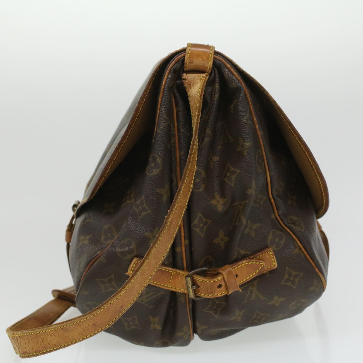 LOUIS VUITTON Monogram Saumur 35 Shoulder Bag M42254 LV ki2657