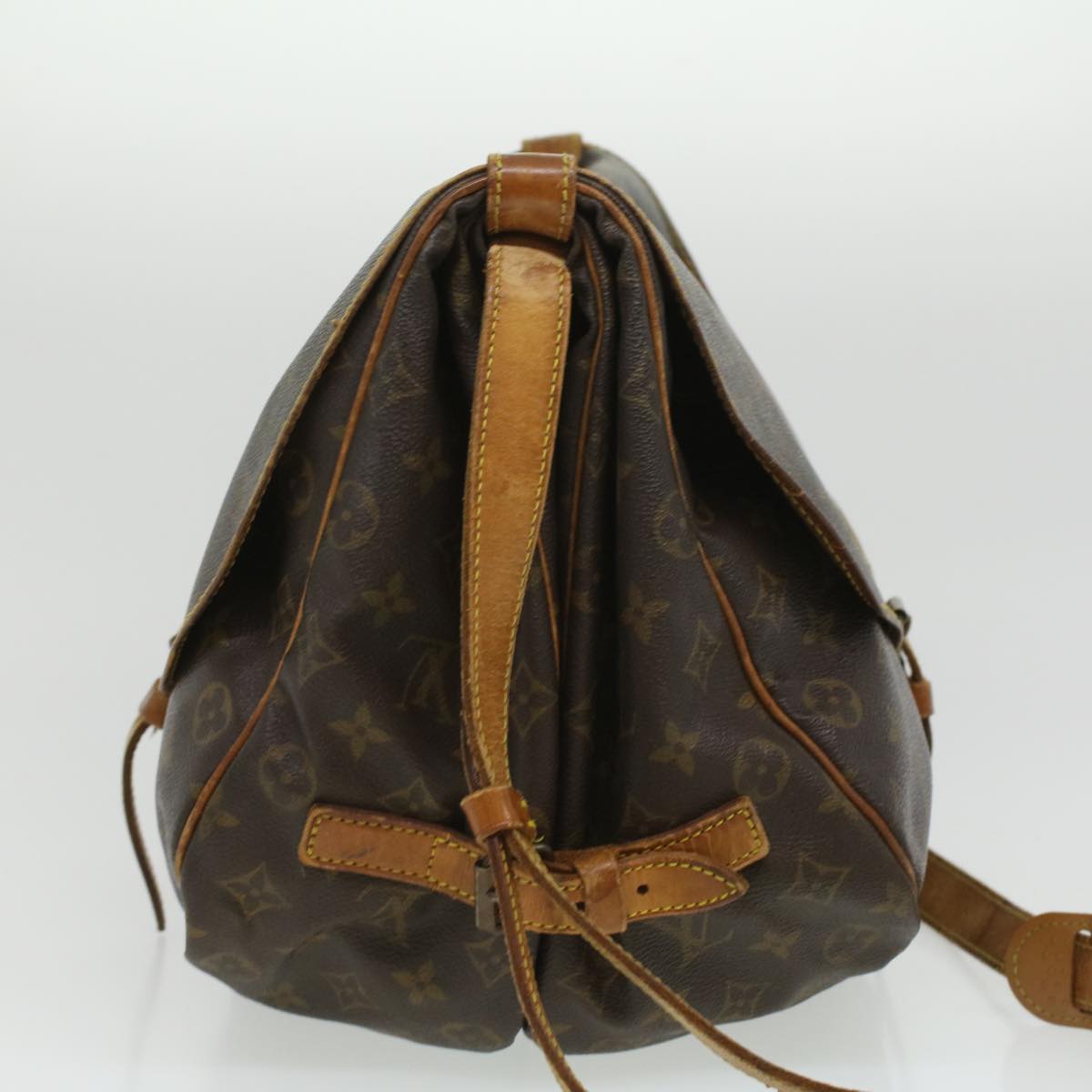 LOUIS VUITTON Monogram Saumur 35 Shoulder Bag M42254 LV ki2657