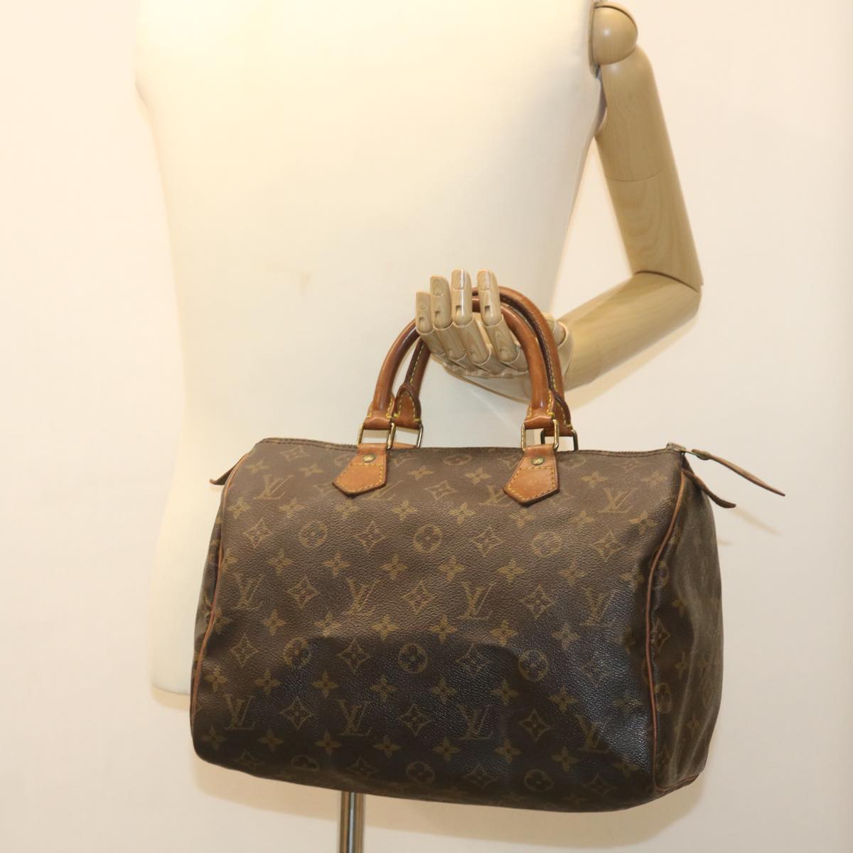 LOUIS VUITTON Monogram Speedy 30 Hand Bag M41526 LV ki2668