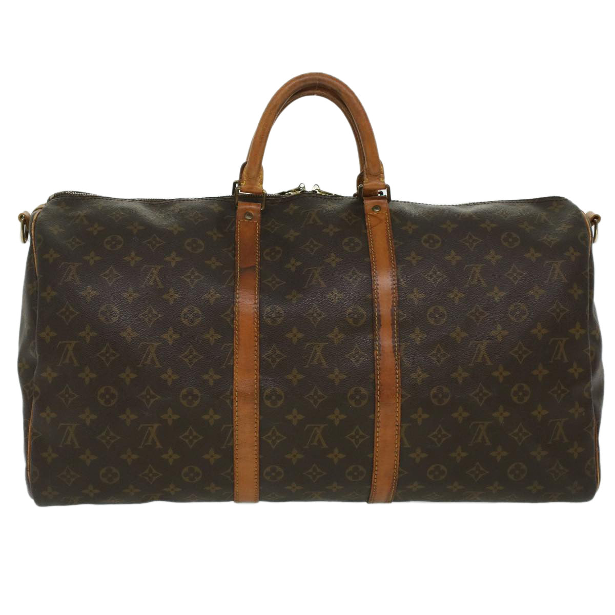 LOUIS VUITTON Monogram Keepall Bandouliere 55 Boston Bag M41414 LV ki2716