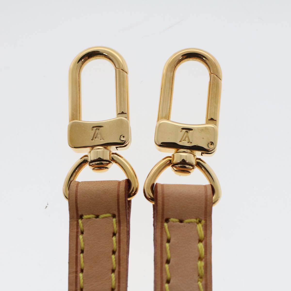 LOUIS VUITTON Shoulder Strap Leather 39.4""-46.5"" Beige LV ki3027
