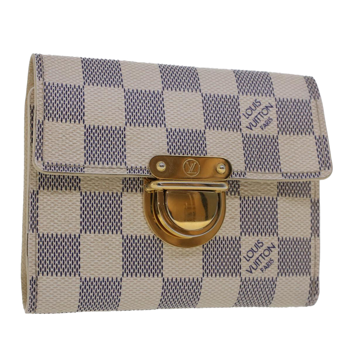 LOUIS VUITTON Damier Azur Portefeuille Koala Trifold Wallet N60013 ki3031