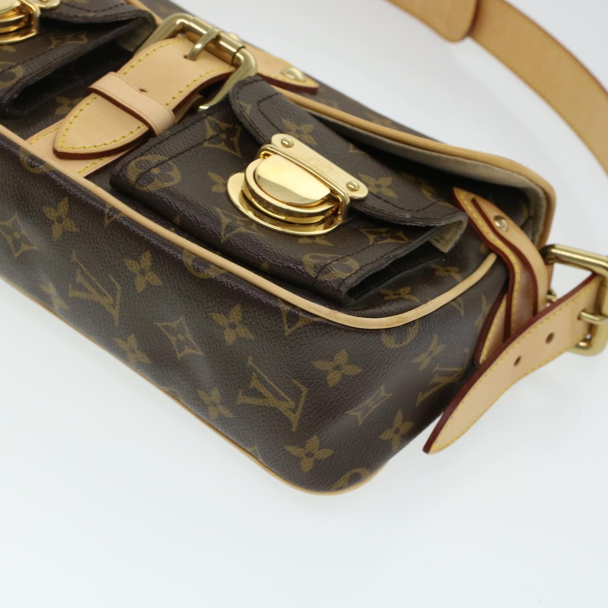 LOUIS VUITTON Monogram Hudson PM Shoulder Bag M40027 LV ki3036