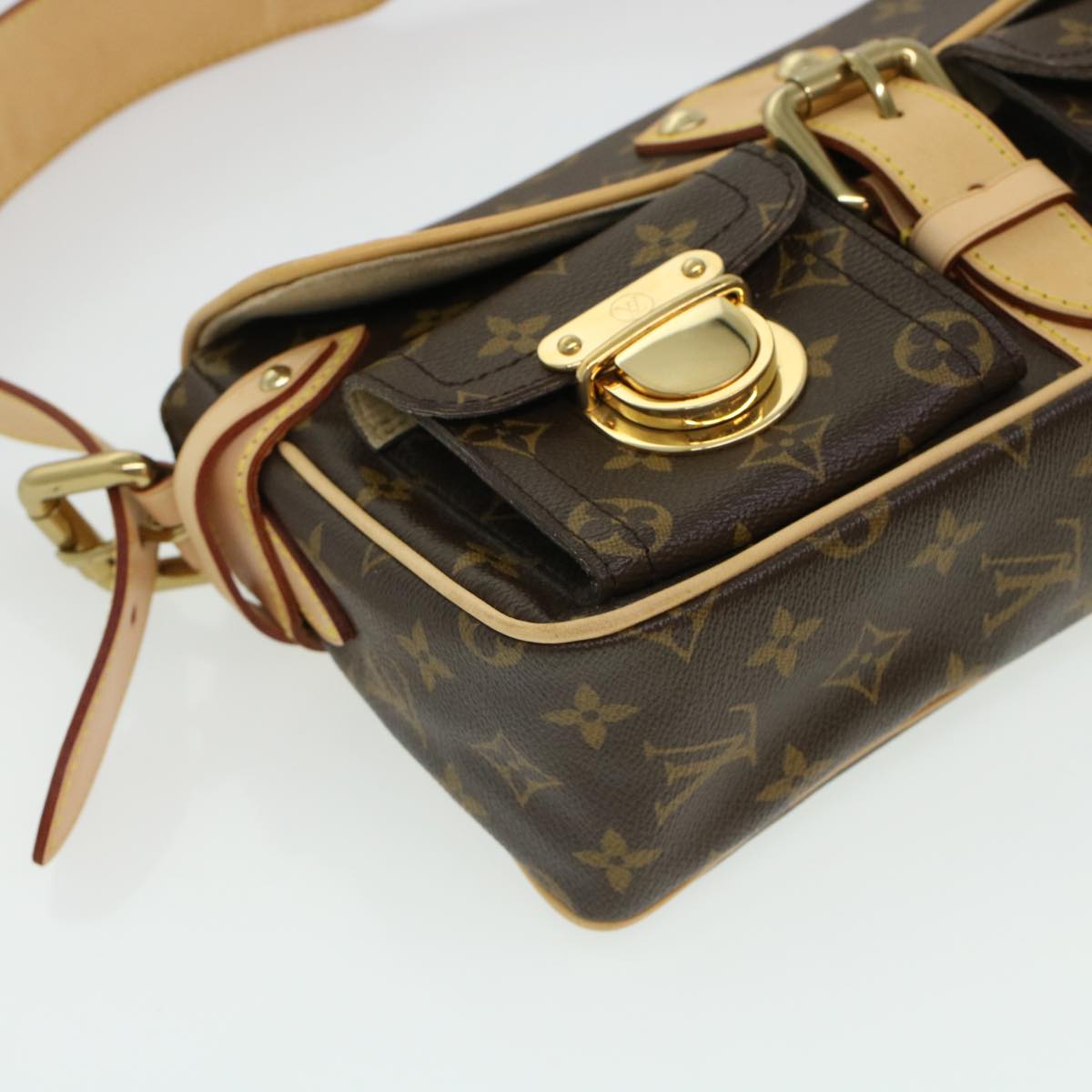 LOUIS VUITTON Monogram Hudson PM Shoulder Bag M40027 LV ki3036