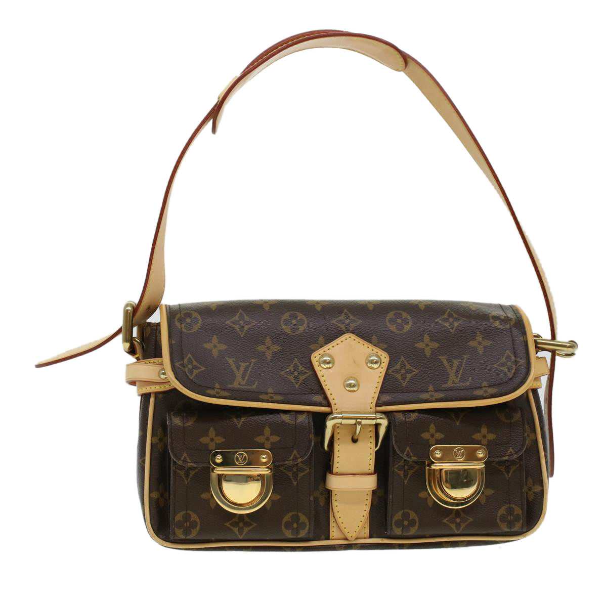 LOUIS VUITTON Monogram Hudson PM Shoulder Bag M40027 LV ki3036