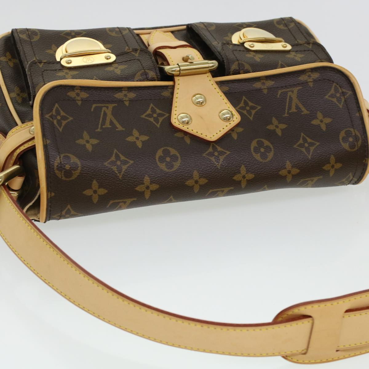 LOUIS VUITTON Monogram Hudson PM Shoulder Bag M40027 LV ki3036