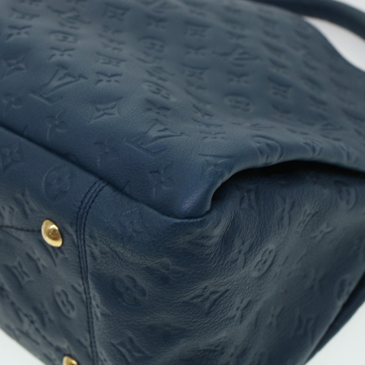 LOUIS VUITTON Monogram Empreinte Artsy MM Shoulder Bag Navy M93450 ki3041