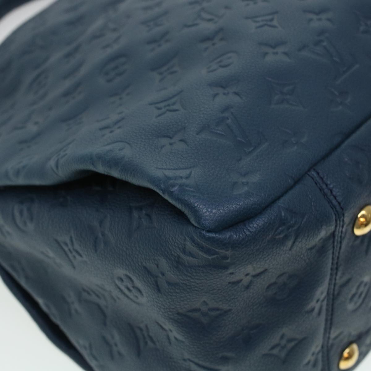 LOUIS VUITTON Monogram Empreinte Artsy MM Shoulder Bag Navy M93450 ki3041