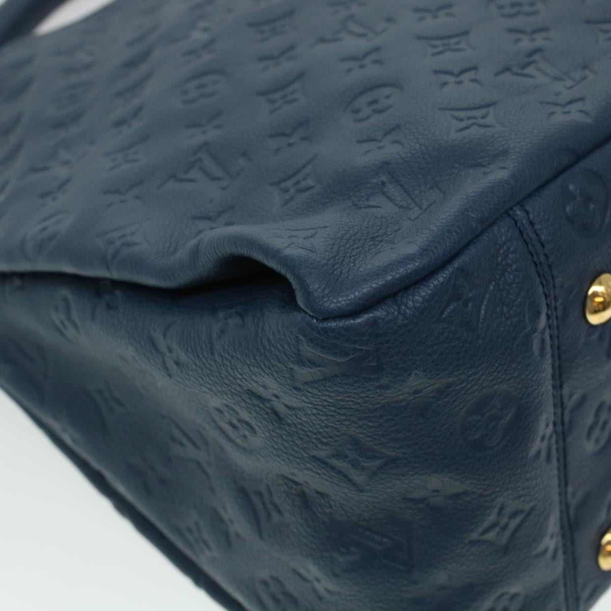 LOUIS VUITTON Monogram Empreinte Artsy MM Shoulder Bag Navy M93450 ki3041