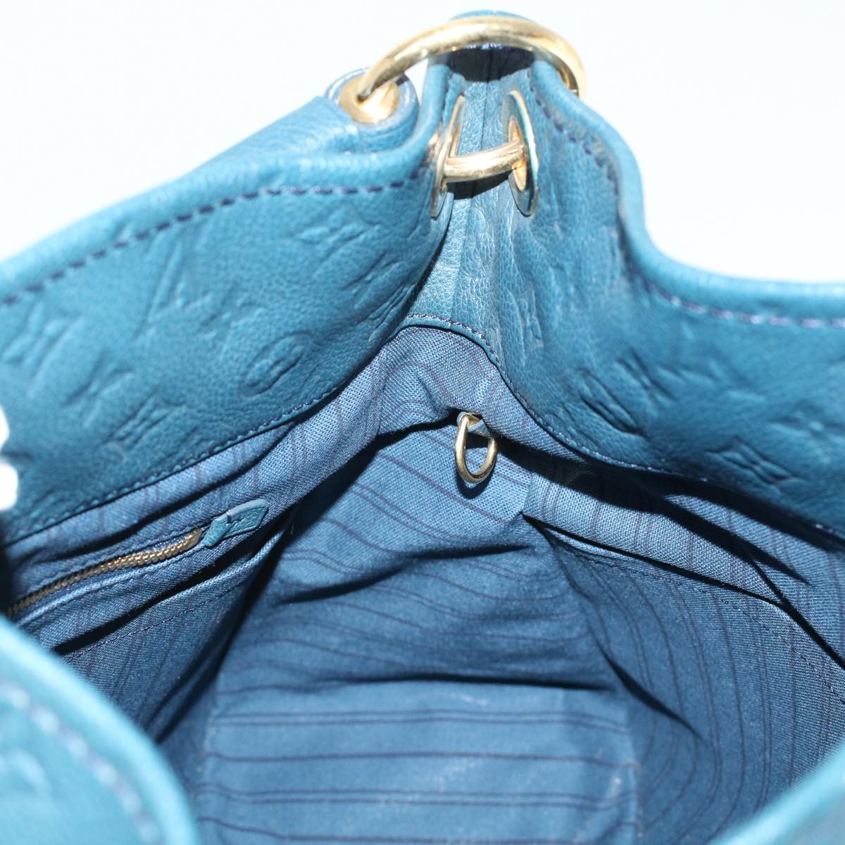 LOUIS VUITTON Monogram Empreinte Artsy MM Shoulder Bag Navy M93450 ki3041