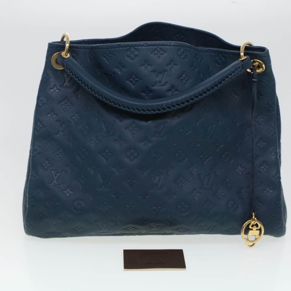 LOUIS VUITTON Monogram Empreinte Artsy MM Shoulder Bag Navy M93450 ki3041