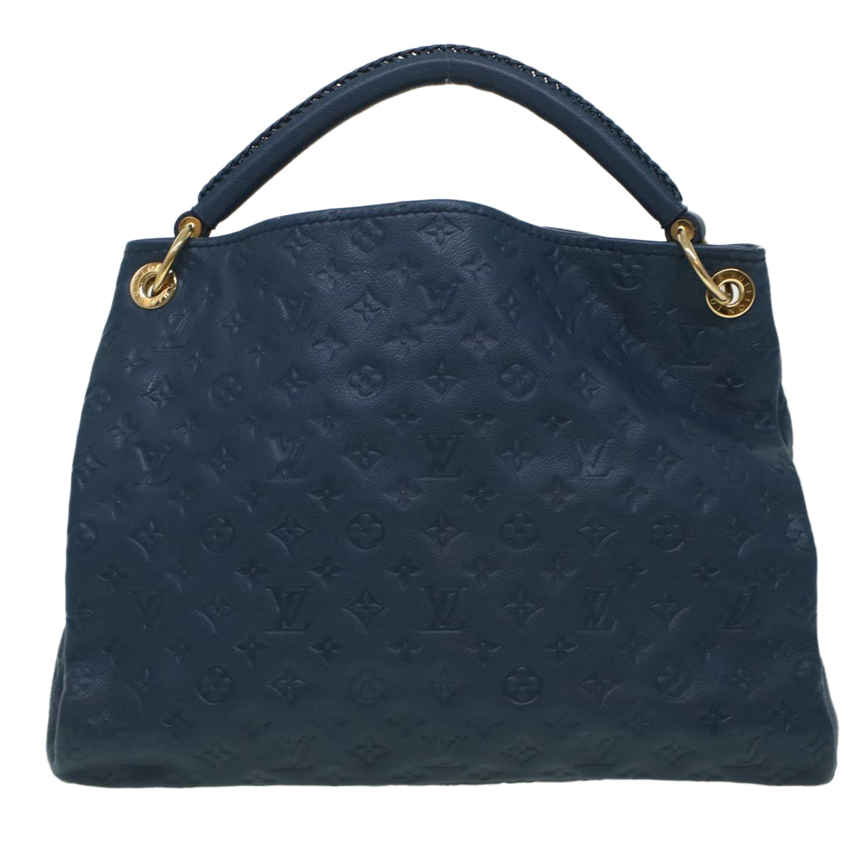 LOUIS VUITTON Monogram Empreinte Artsy MM Shoulder Bag Navy M93450 ki3041