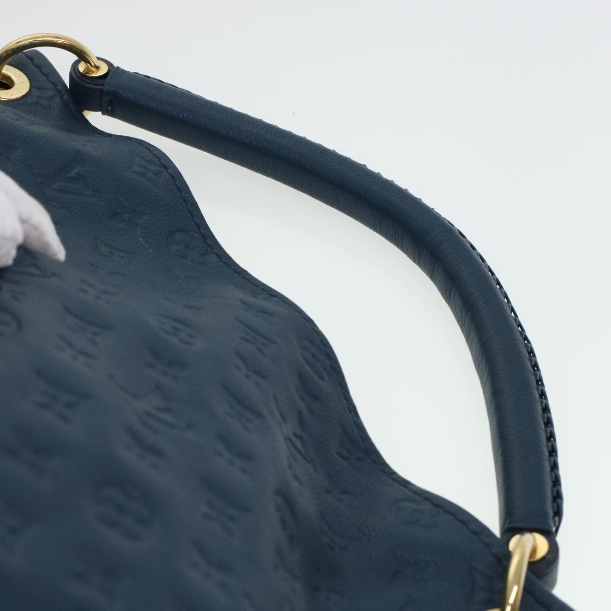 LOUIS VUITTON Monogram Empreinte Artsy MM Shoulder Bag Navy M93450 ki3041