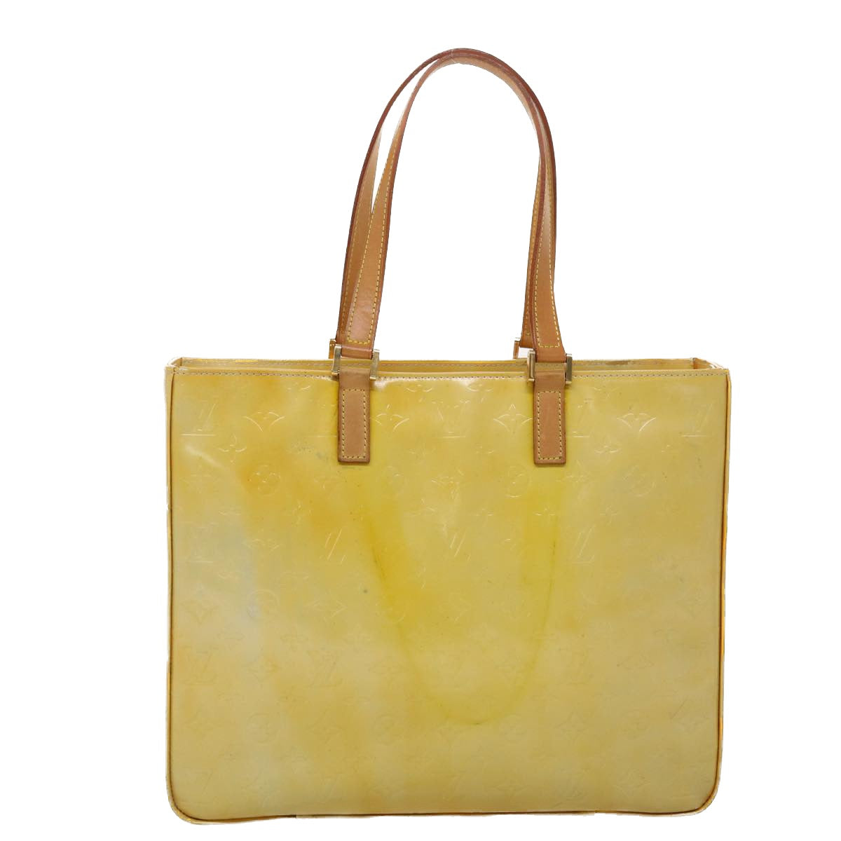LOUIS VUITTON Monogram Vernis Columbus Tote Bag Gris M91028 LV ki3067