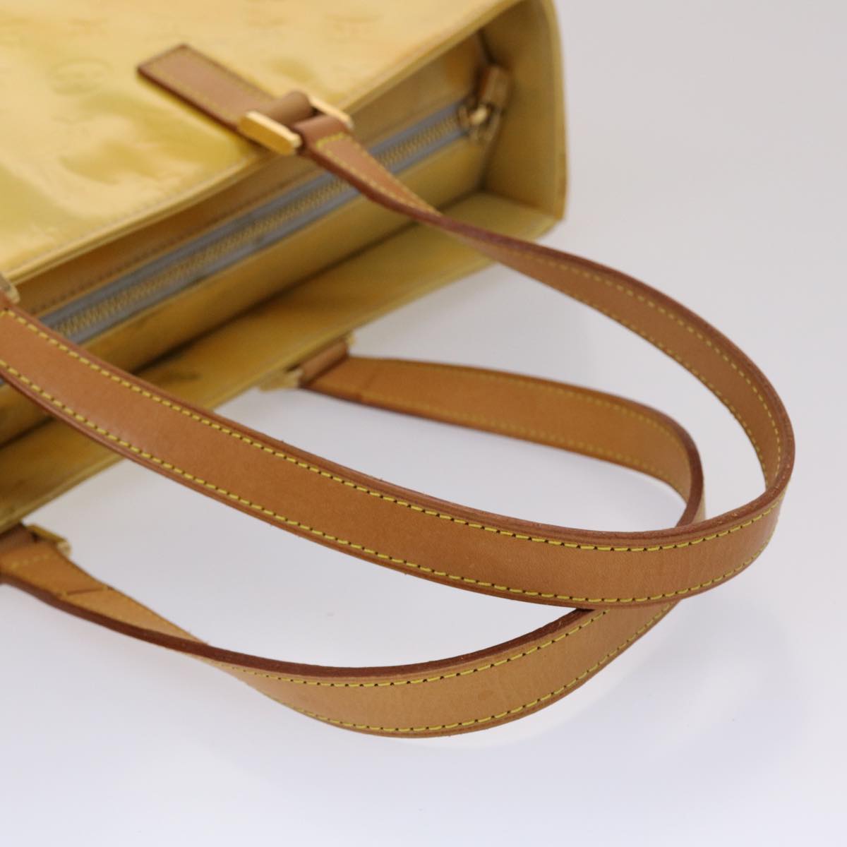 LOUIS VUITTON Monogram Vernis Columbus Tote Bag Gris M91028 LV ki3067
