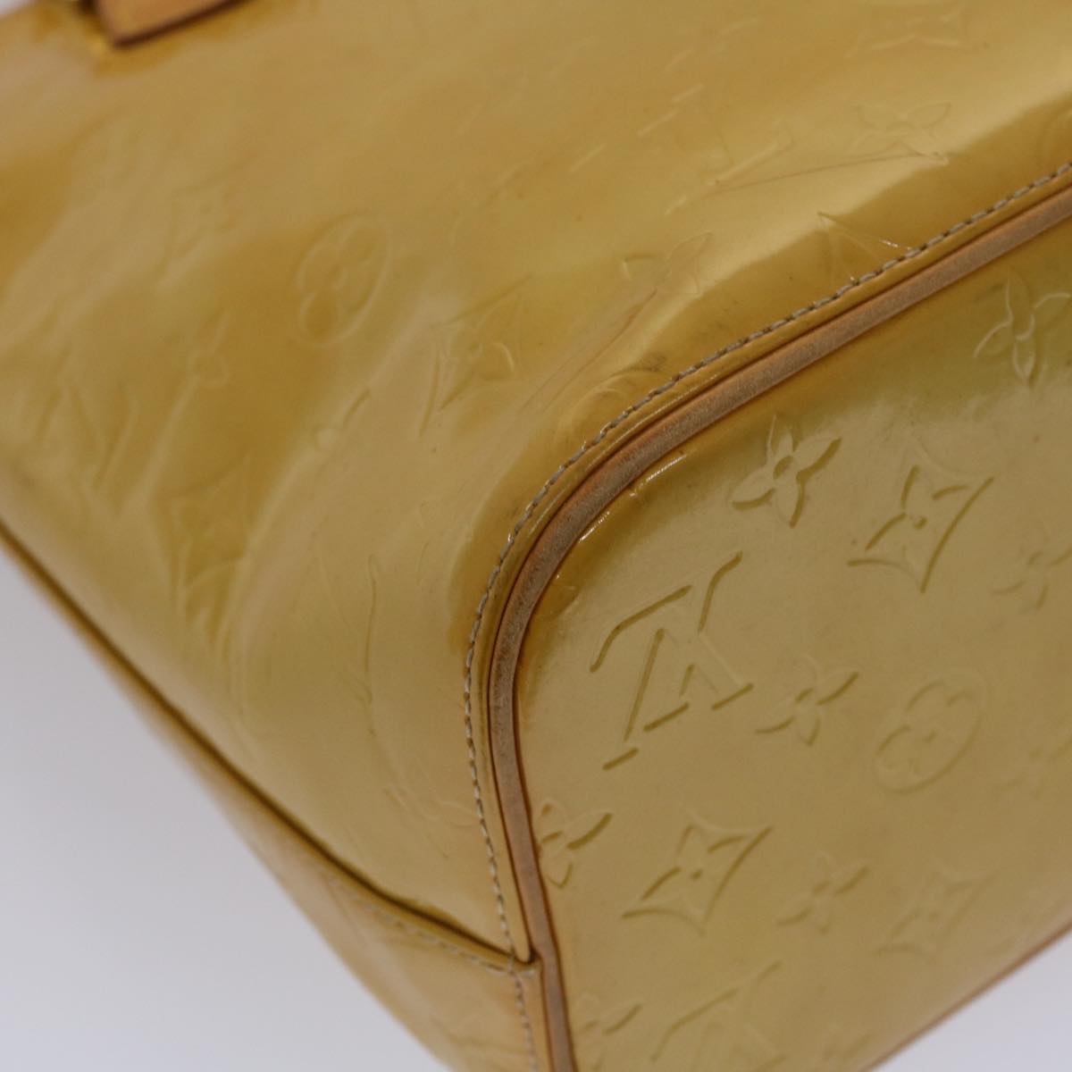 LOUIS VUITTON Monogram Vernis Houston Hand Bag Beige M91004 LV ki3080