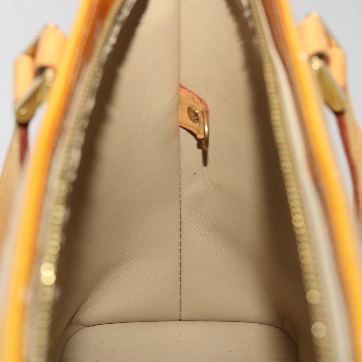 LOUIS VUITTON Monogram Vernis Houston Hand Bag Beige M91004 LV ki3080