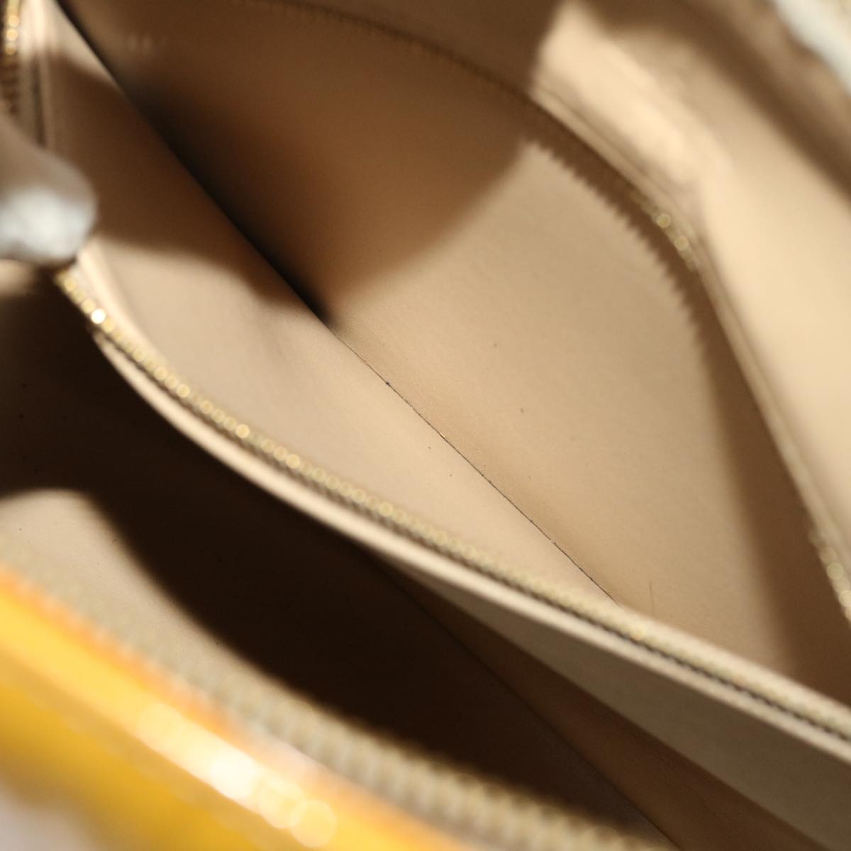 LOUIS VUITTON Monogram Vernis Houston Hand Bag Beige M91004 LV ki3080