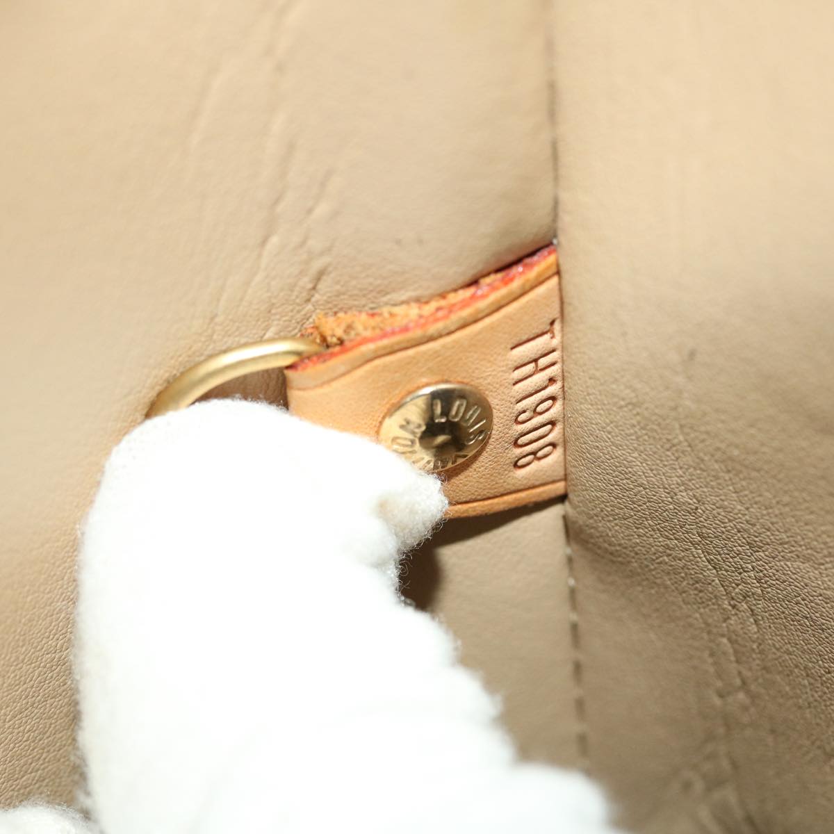 LOUIS VUITTON Monogram Vernis Houston Hand Bag Beige M91004 LV ki3080