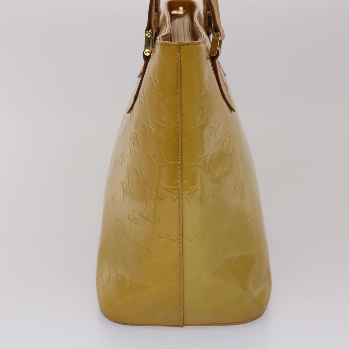 LOUIS VUITTON Monogram Vernis Houston Hand Bag Beige M91004 LV ki3080
