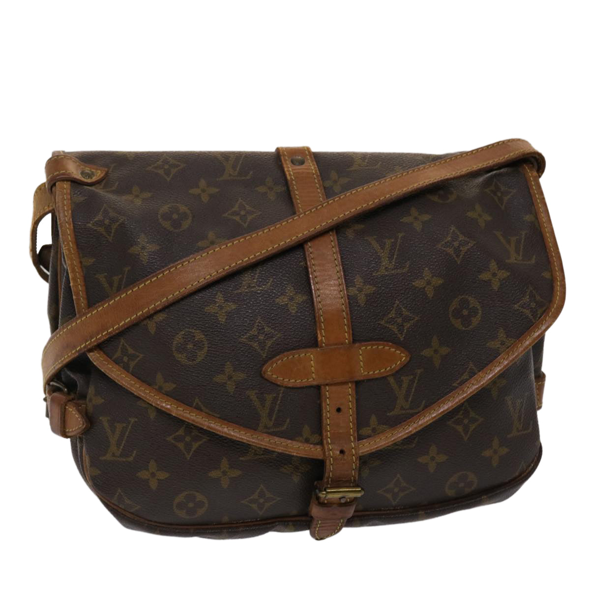 LOUIS VUITTON Monogram Saumur 30 Shoulder Bag M42256 LV ki3085