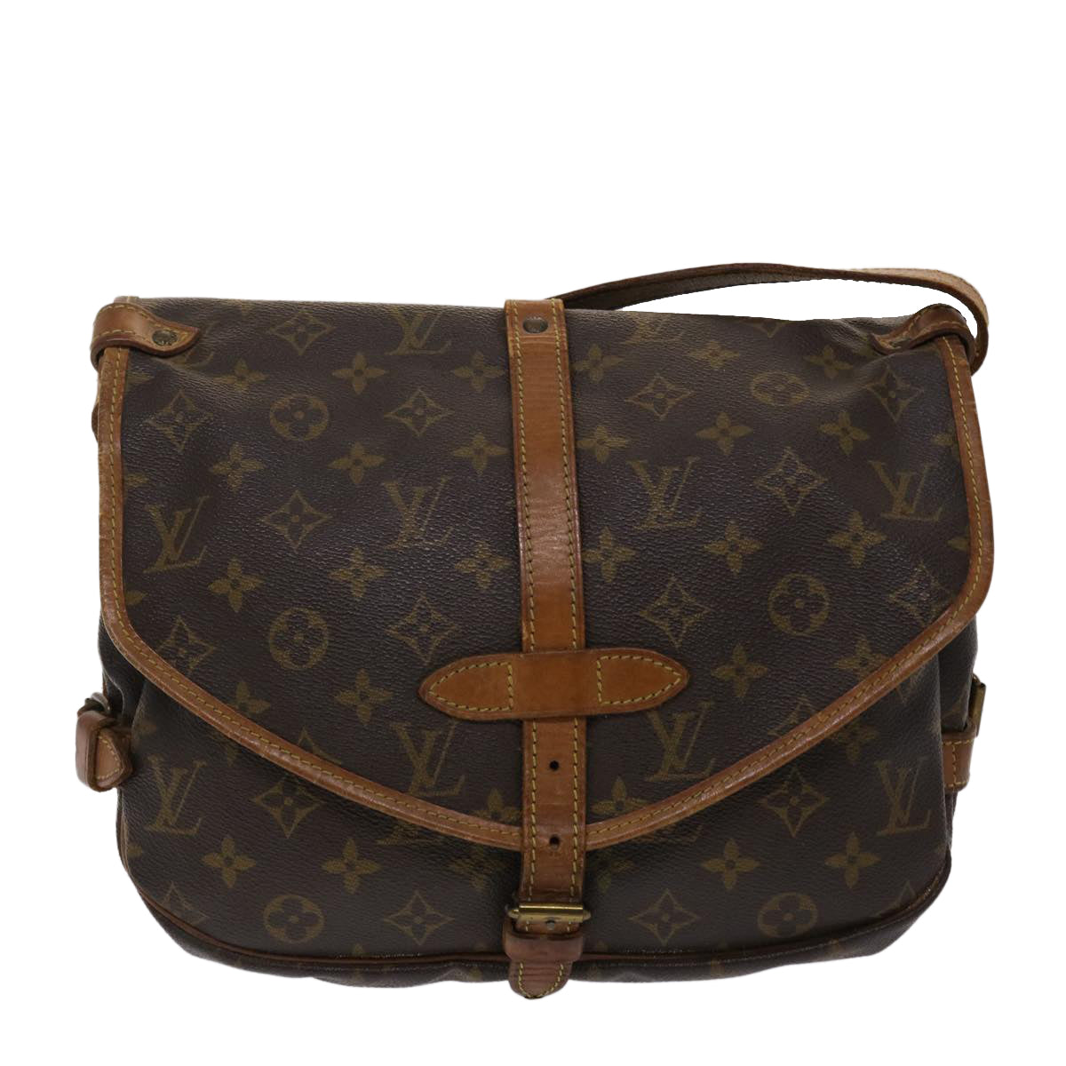 LOUIS VUITTON Monogram Saumur 30 Shoulder Bag M42256 LV ki3085