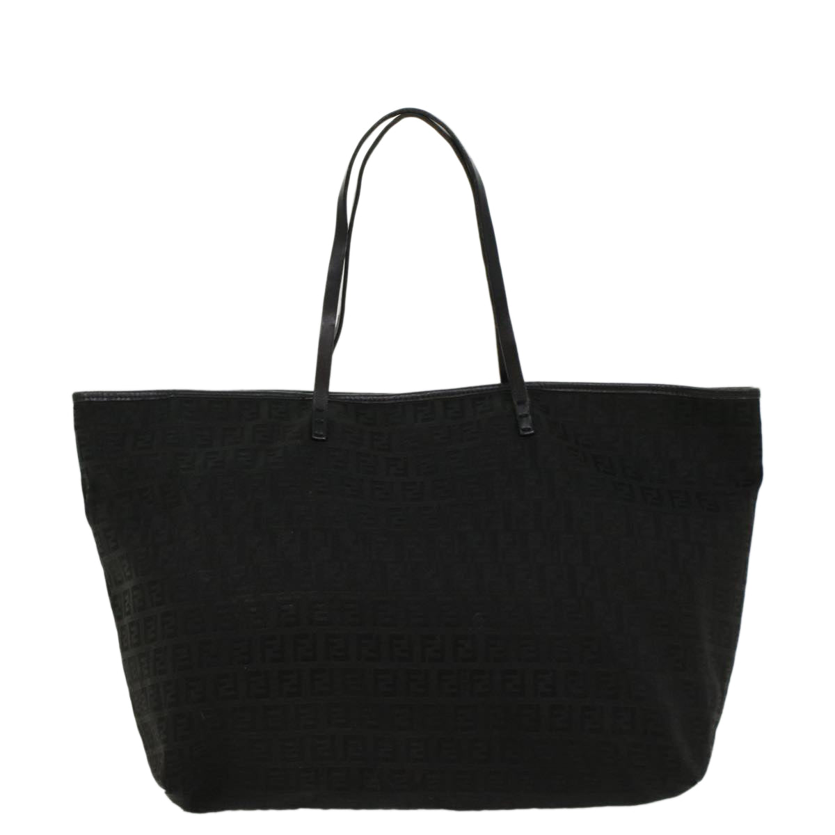 Luxury FendiZucchino Canvas Tote Bag Nylon Blackki3375