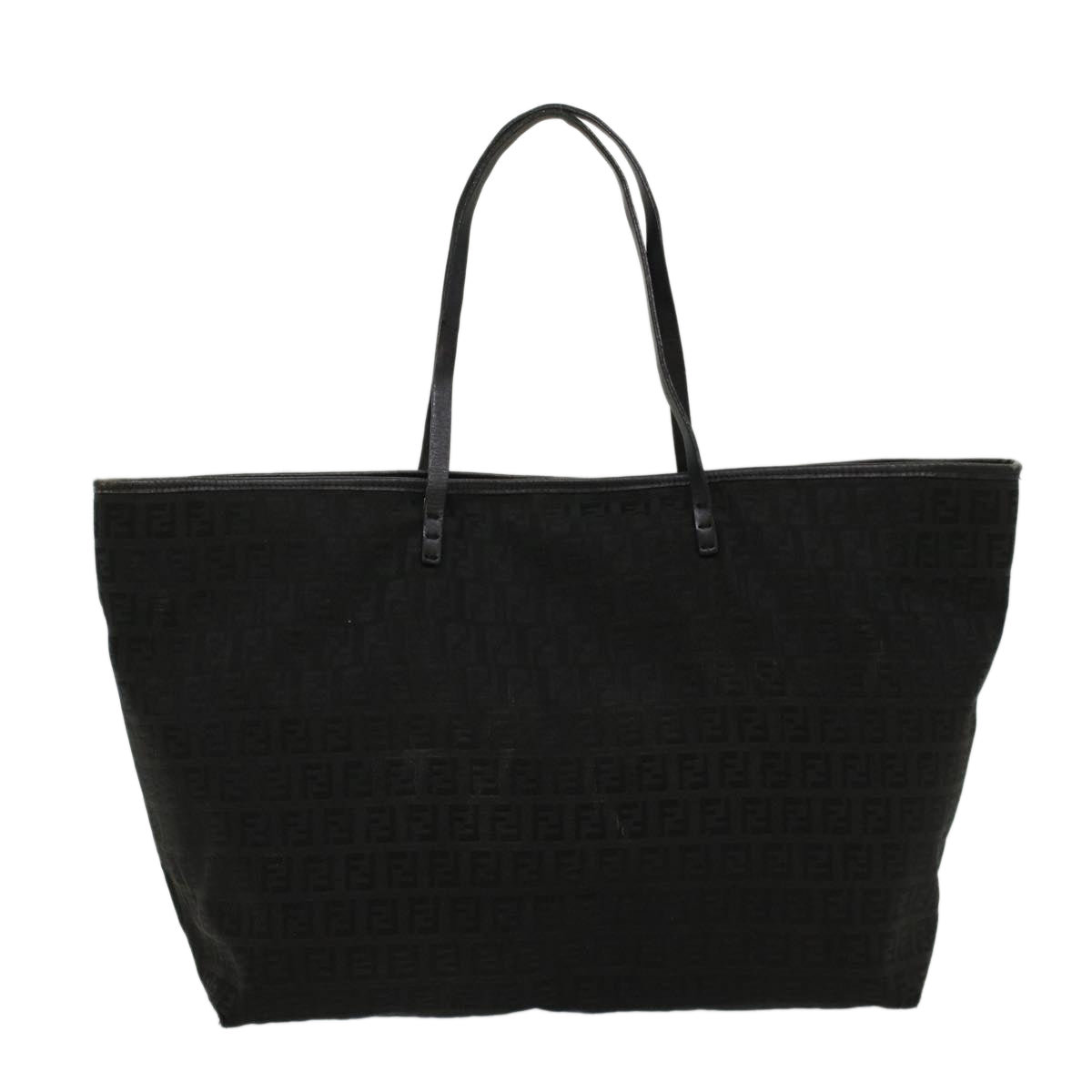 Luxury FendiZucchino Canvas Tote Bag Nylon Blackki3375