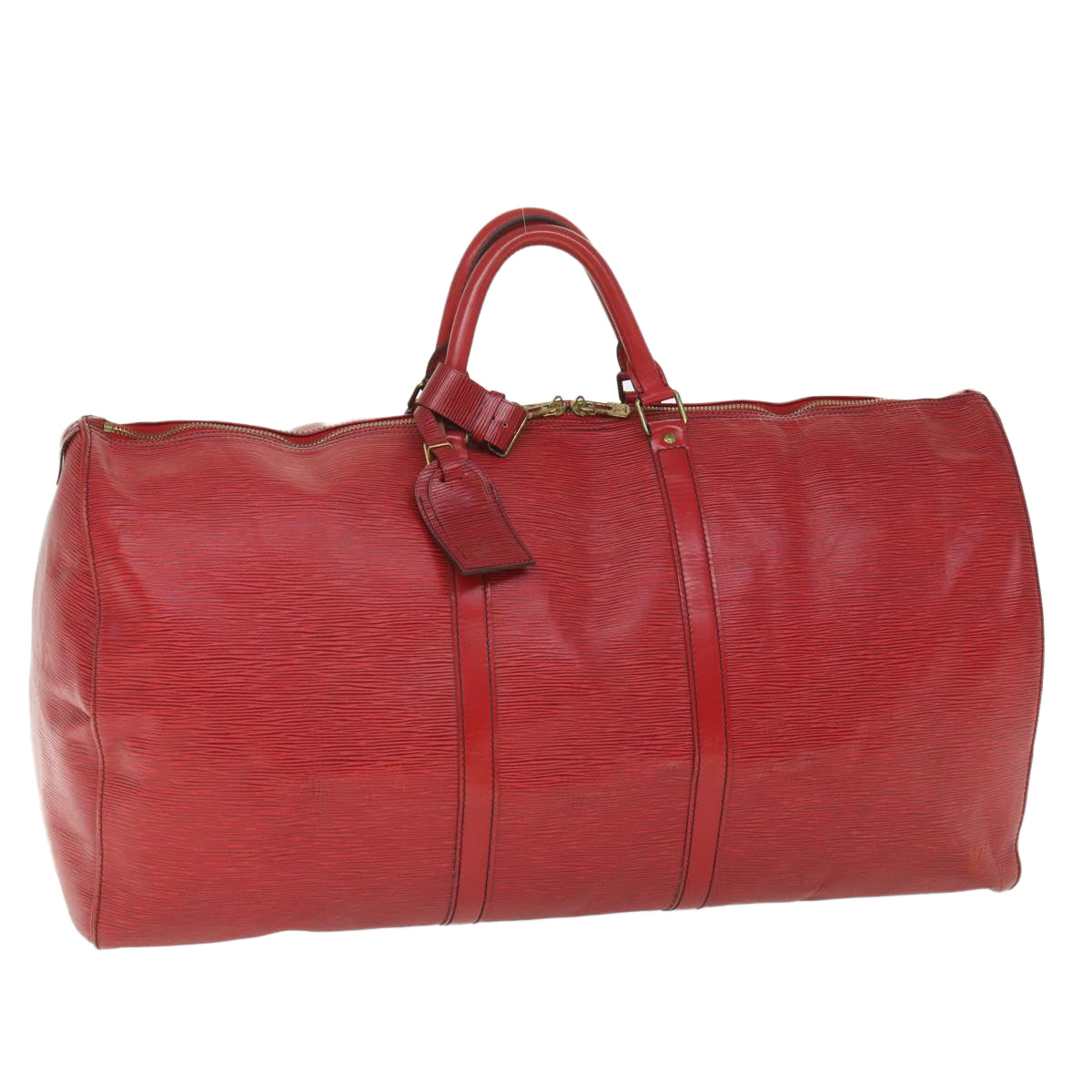 LOUIS VUITTON Epi Keepall 60 Boston Bag Red M42947 LV ki3514
