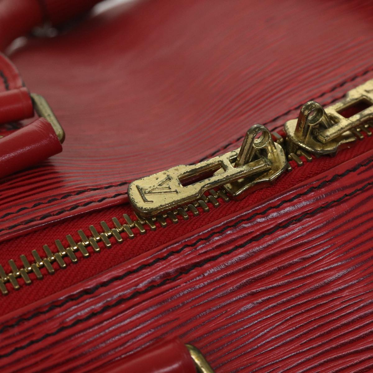LOUIS VUITTON Epi Keepall 60 Boston Bag Red M42947 LV ki3514