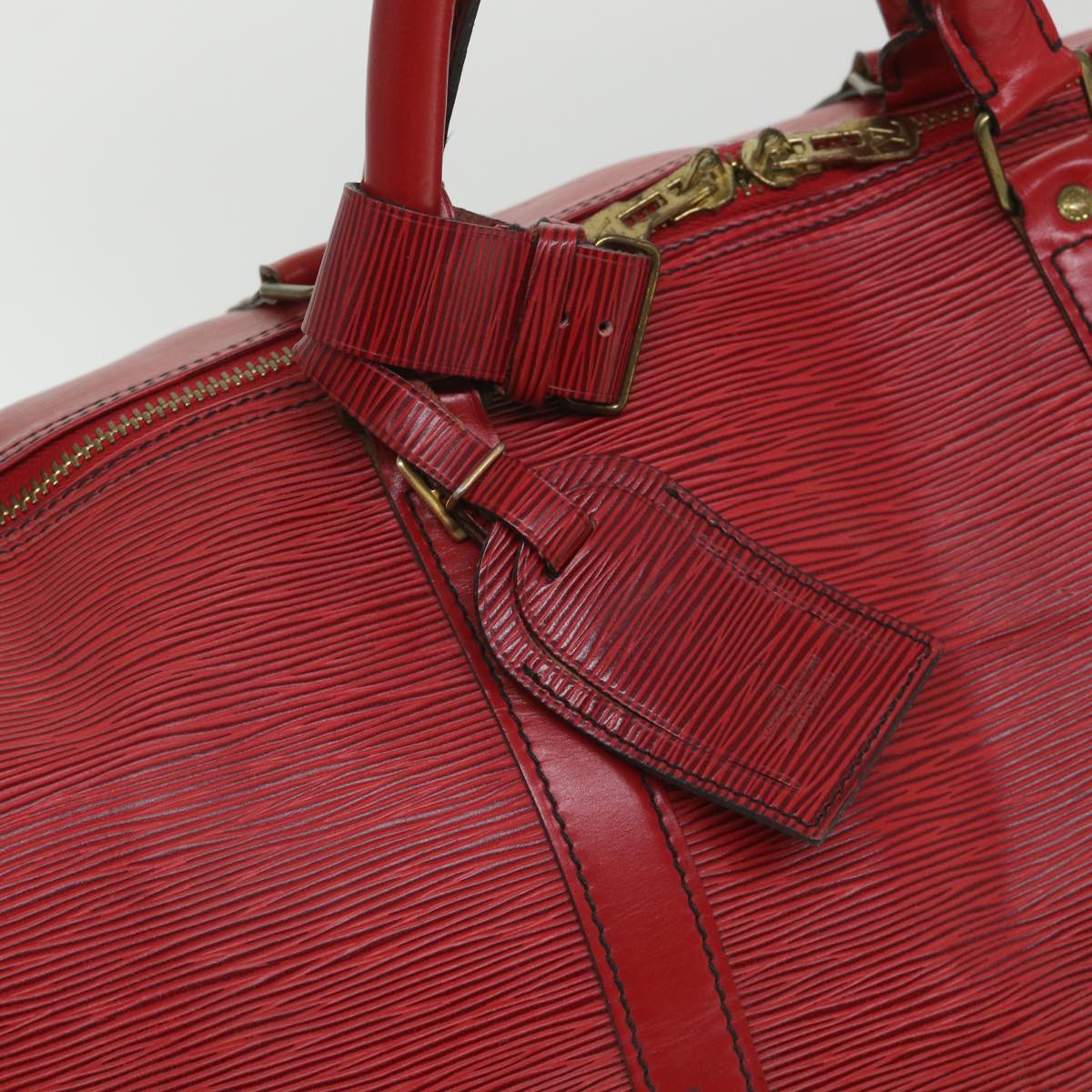 LOUIS VUITTON Epi Keepall 60 Boston Bag Red M42947 LV ki3514